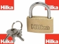 Hilka 30mm Slim Brass Padlock Hardened Shackle and 3 Keys HIL70750030 *Out of Stock*