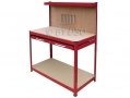 Hilka Professional Work Bench with Drawer 1510mm Powder Coated in Red HILWB212 *Out of Stock*