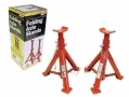 Am-Tech 2 Ton Hydraulic Trolley Jack with 2 Ton Adjustable Folding Axle Stands and Wheel Chocks AMJ05JAC *Out of Stock*