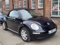 2006 VW Beetle 2.0 Convertible Automatic Black with Black Power Hood Beige Leather Air Con Alloys 85,000 miles FSH LS06ZLV