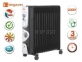 Kingavon Oil Filled 11 Fin 2.5kW Slim line Radiator Heater with Turbo Fan and Timer OR112 *Out of Stock*
