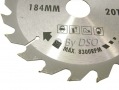 Trade Quality 3pc 184mm TCT Circular Saw Blades with 30mm Bore and Adapter Rings PA021 *Out of Stock*