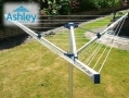Ashley Housewares 3 Arm 18m Lightweight Portable Steel construction Rotary Washing Line RA203 *Out of Stock*