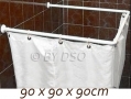 Ashley Housewares 90 x 90 x 90cm Corner Shower Curtain Rail White SH255 *Out of Stock*