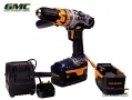GMC 18v Drill with Hammer Action 2 x Ni-Cad Batteries, Carry Case and DVD 1 Hour Charge SIL426800 *Out of Stock*