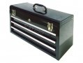 Trade Quality Black 20 Inch 3 Drawer Top Box Toolbox with Lock and 2 Keys TB055 *Out of Stock*