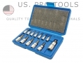 US PRO Tools 14pce Chrome Vanadium Torx Bit Socket Set T8 ~ T55 US1118 *Out of Stock*