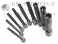 US PRO Professional 9 Piece 3/8\" and 1/2\" Drive Inverted Female Torx Bit Socket Set US0174 *Out of Stock*