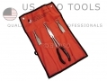 US PRO Professional 3 Piece 11\" long Nose Round Tip Pliers with Cushioned Grips US0611  *Out of Stock*