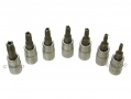 US PRO 7 Piece 1/4" Drive 5 Point Sided Security TS Torx Star Bit Set US0680 *Out of Stock*