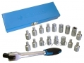 US PRO Professional 19 Pc 3/8\" Master Drain Sump Plug Key Set US0690 *Out of Stock*