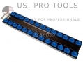 US PRO 1/4 Dual Rail Socket Holder With 360 Studs Holds 26 Sockets US1202 *Out of Stock*