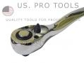 US PRO Professional 1/2\" Extra Long Curved Ratchet Handle 72 Teeth 380mm US4070 *Out of Stock*